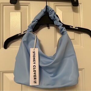 Stoney Clover Lane Nylon Scrunch Handle Bag Periwinkle Blue NWT